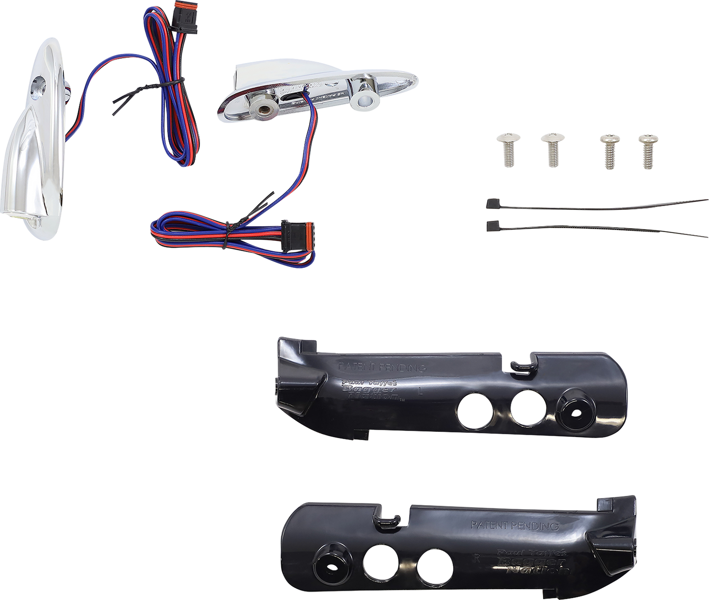 PAUL YAFFE BAGGER NATION Run/Turn Signal - Amber/White - Chrome - Road Glide PYO:LB-RG-DRL-C
