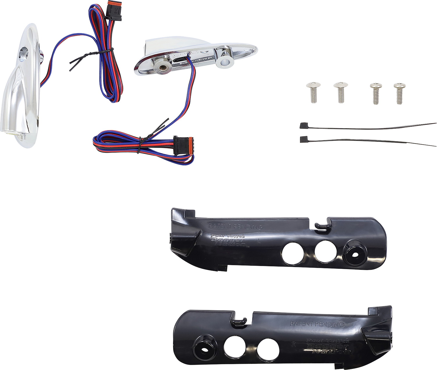 PAUL YAFFE BAGGER NATION Run/Turn Signal - Amber/White - Chrome - Road Glide PYO:LB-RG-DRL-C