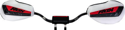 ROX SPEED FX Generation 3 Flex-Tec Handguards - Black/White/Red FT3-HG-BWR