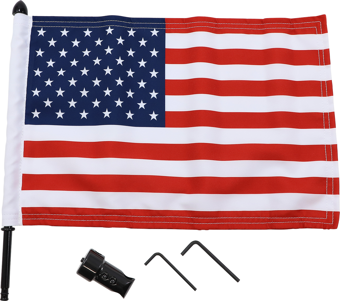 PRO PAD Luggage Rack Flag Mount - 5/8" Round - With 10" X 15" Flag BRFM-RDSB515