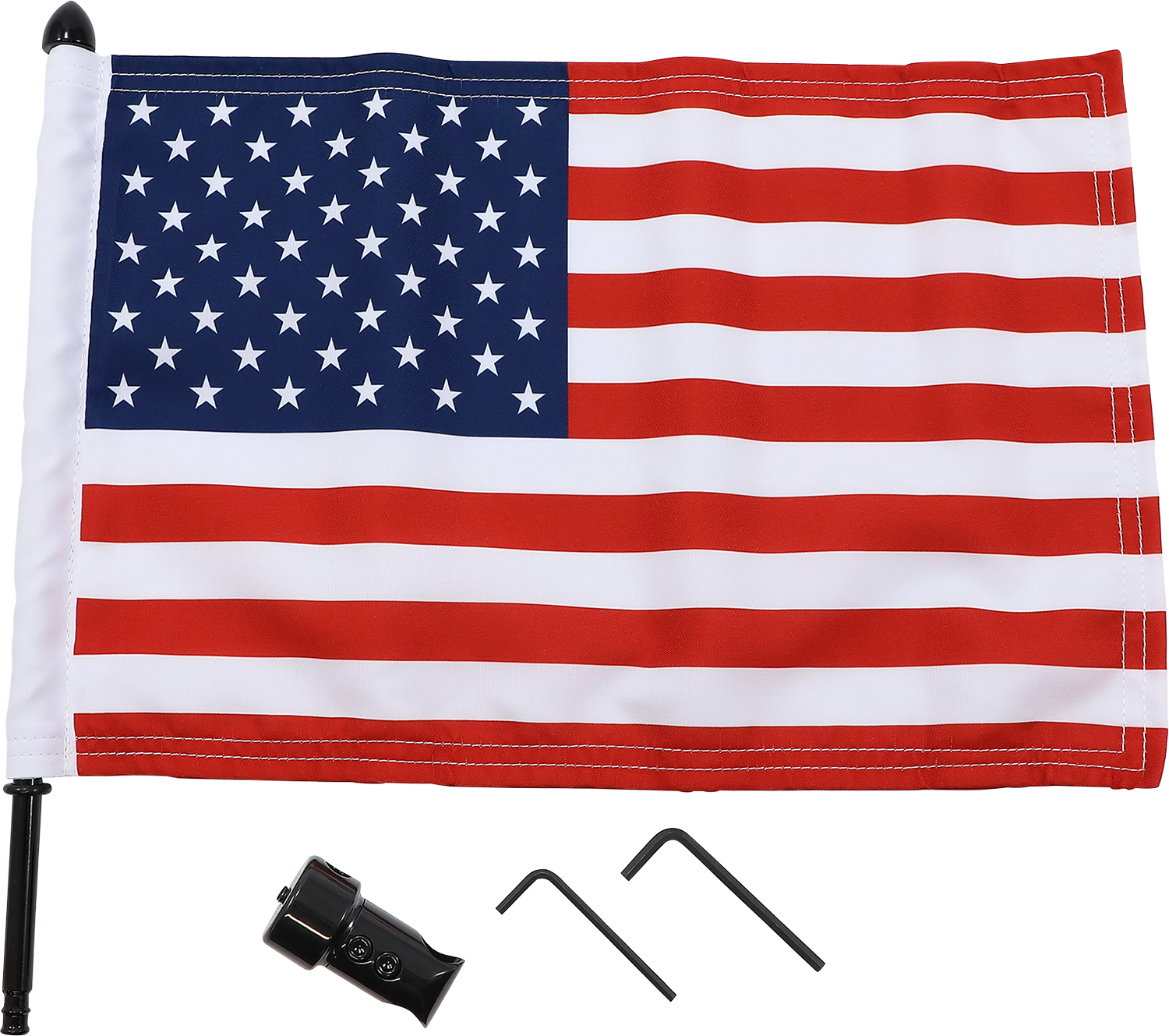 PRO PAD Luggage Rack Flag Mount - 5/8" Round - With 10" X 15" Flag BRFM-RDSB515