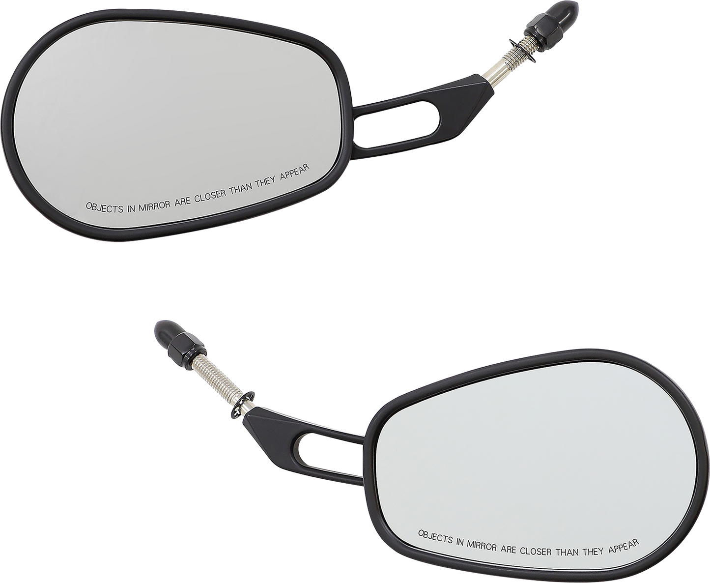 RIVCO PRODUCTS Mirror - Thru-Mount - Side View - Oval - Black MV307