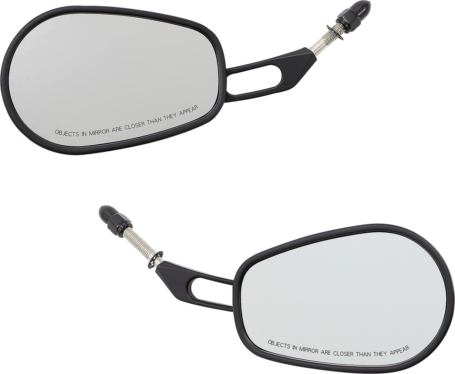 RIVCO PRODUCTS Mirror - Thru-Mount - Side View - Oval - Black MV307