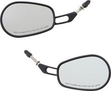 RIVCO PRODUCTS Mirror - Thru-Mount - Side View - Oval - Black MV307