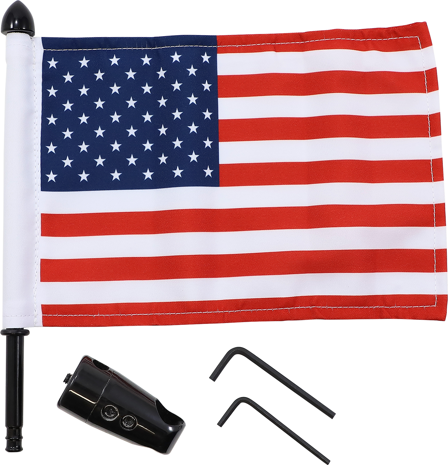 PRO PAD Flag Mount - Passenger Sissy Bar - 9" Pole - 6" X 9" Flag BRFM-RDSB765IN