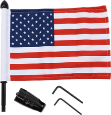 PRO PAD Flag Mount - Passenger Sissy Bar - 9" Pole - 6" X 9" Flag BRFM-RDSB765IN