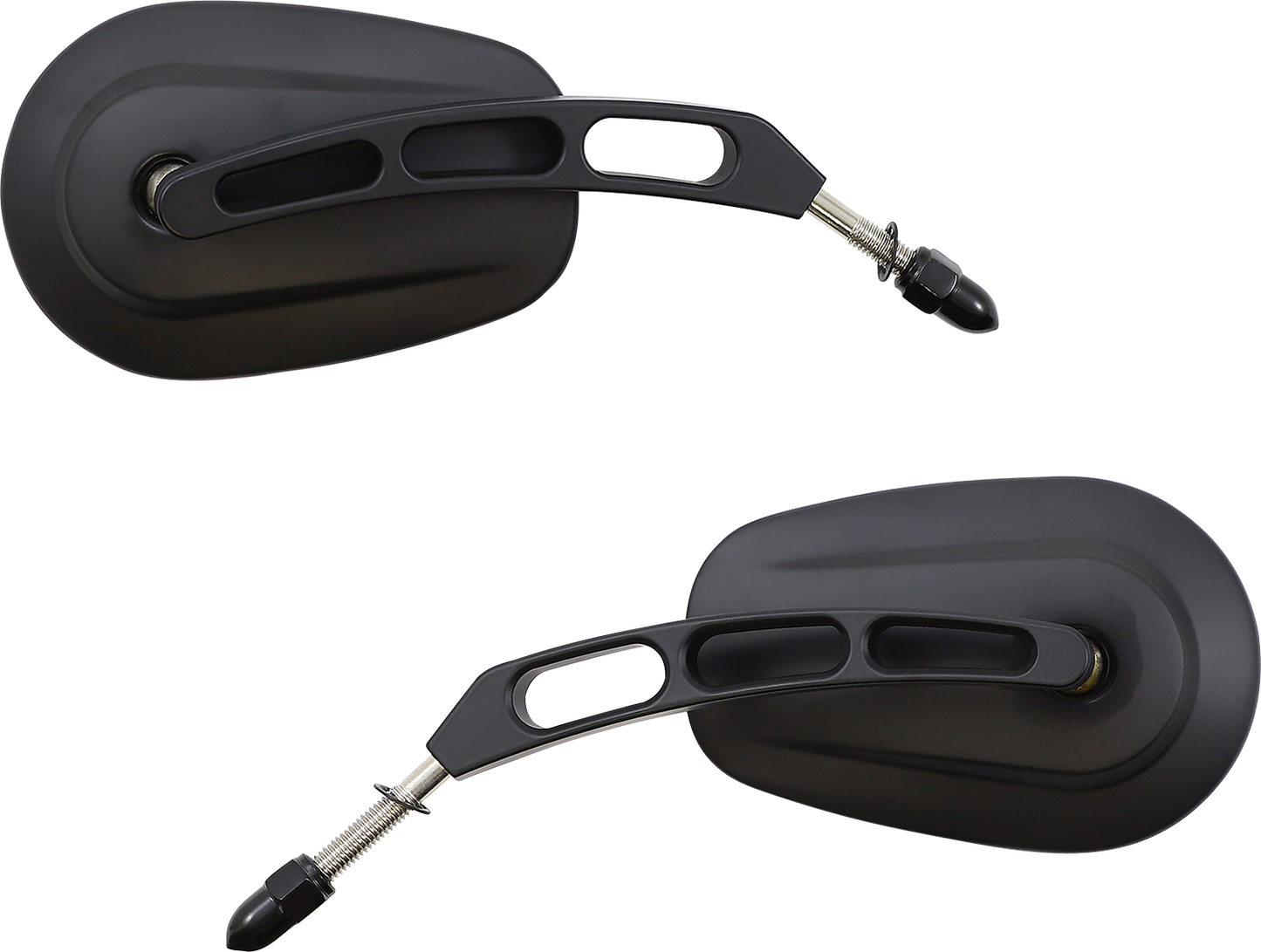 RIVCO PRODUCTS Mirror - Thru-Mount - Side View - Oval - Black MV307