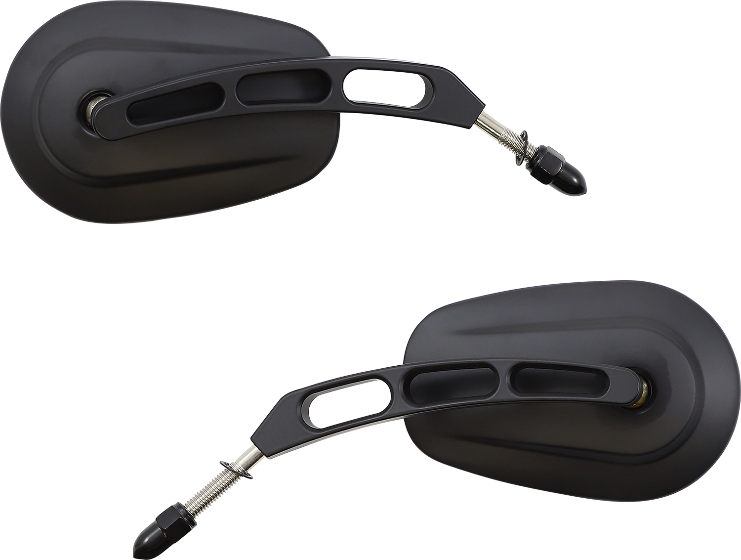 RIVCO PRODUCTS Mirror - Thru-Mount - Side View - Oval - Black MV307