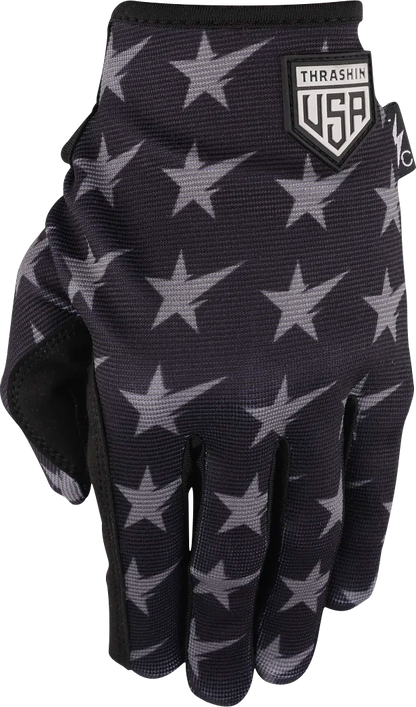 THRASHIN SUPPLY CO. Stars & Bolts Stealth Gloves - Black/Gray - 2XL SV1-13-12