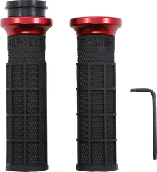 ODI Hart-Luck Signature V-Twin Lock-On™ Grips - TBW - Black/Red V31HTW-BB-R