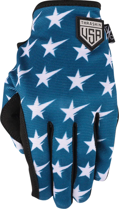 THRASHIN SUPPLY CO. Stars & Bolts Stealth Gloves - Red/Blue - XL SV1-12-11