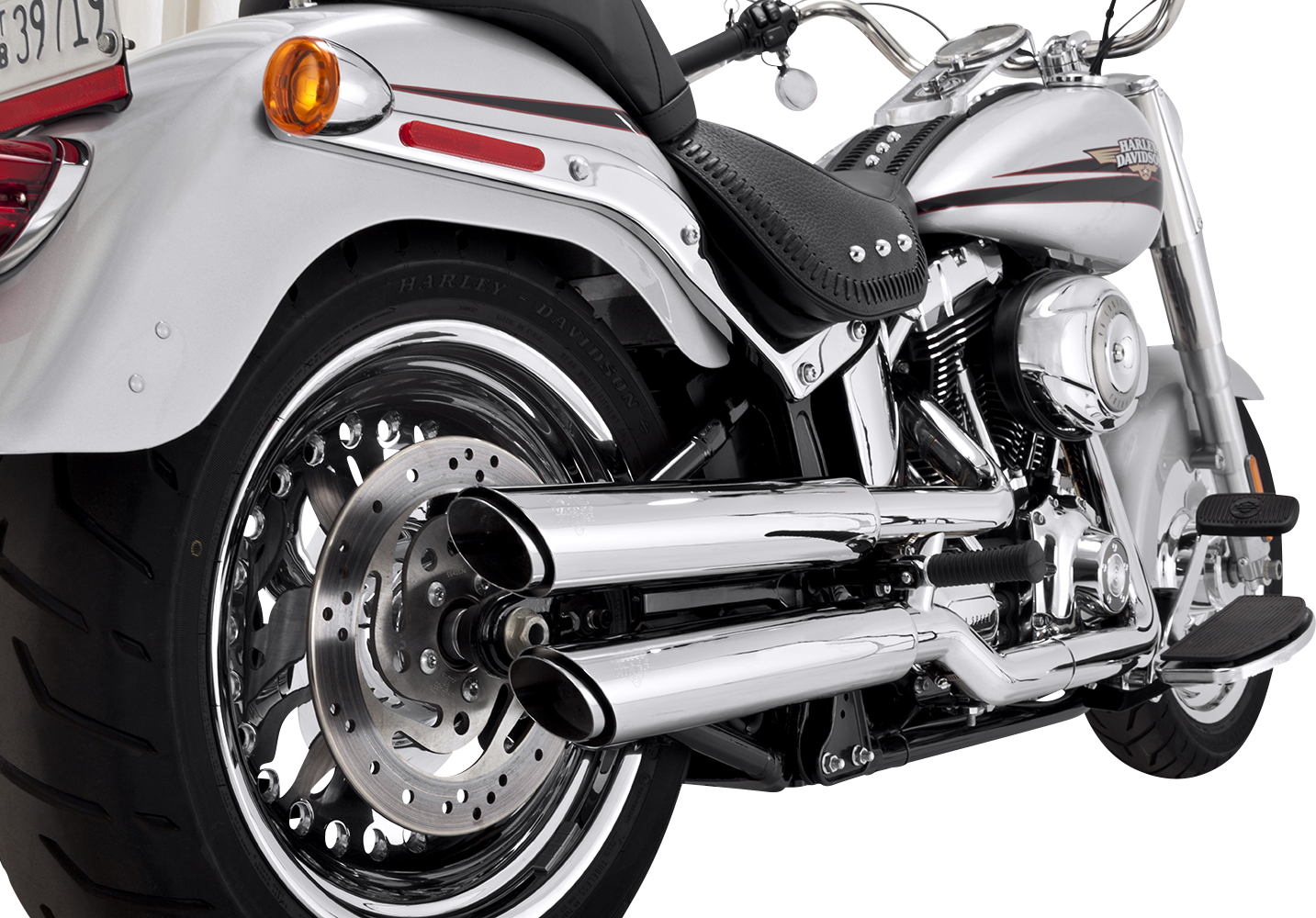 VANCE & HINES 3" Twin Slash Slip-On Muffler - Chrome 16343