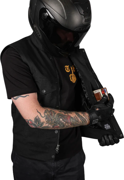 THRASHIN SUPPLY CO. Nightrider v2 Riding Vest - Black - XL TMJ-12-11