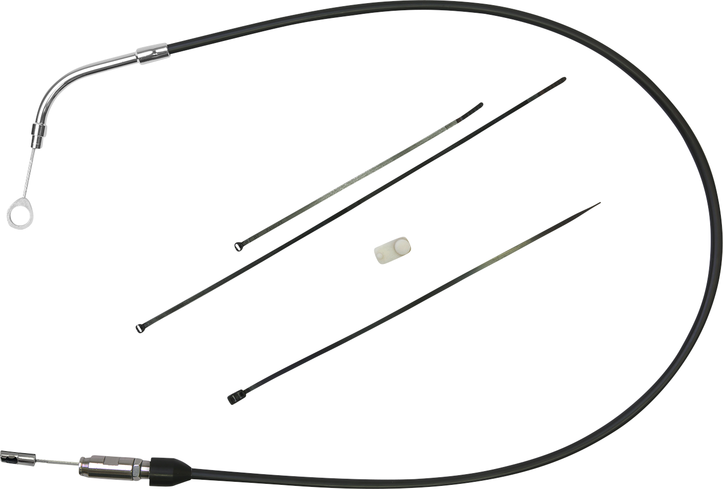 DRAG SPECIALTIES Quick Connect Clutch Cable - Upper - 49" - Black/Chrome 4323510HE