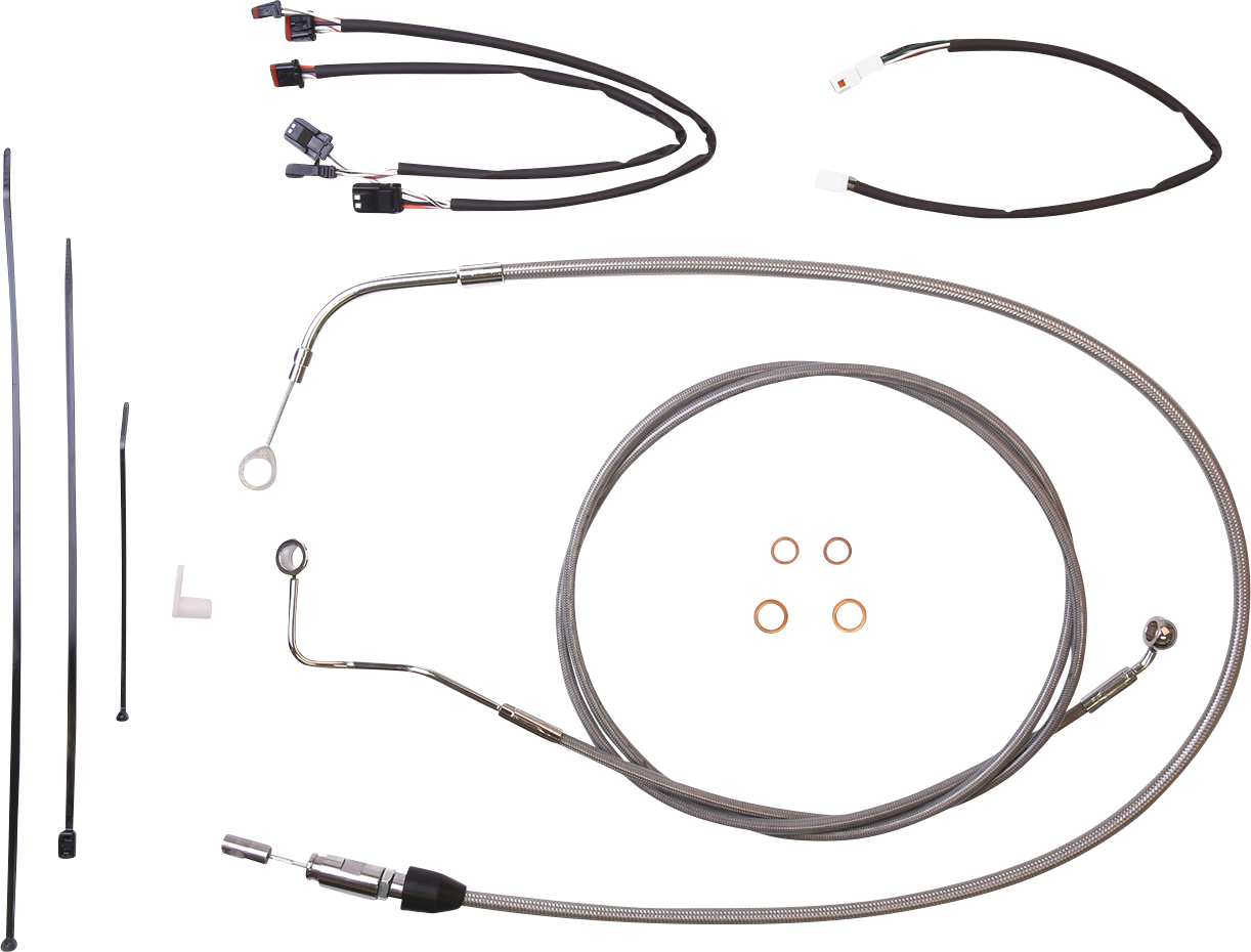 MAGNUM SHIELDING XR Handlebar Installation Kit - 12"-14" Ape Hangers - '21 FLH - Stainless Steel/Chrome 5891171