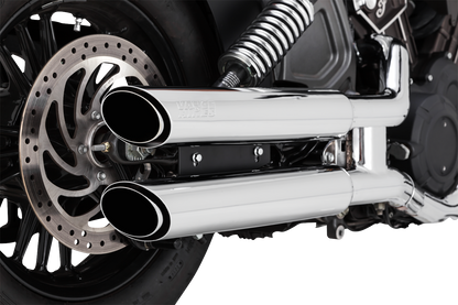 VANCE & HINES 3" Twin Slash Slip-On Mufflers - Chrome 18323
