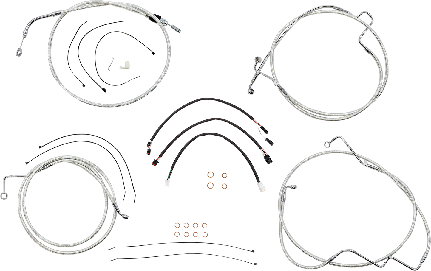 MAGNUM SHIELDING Sterling Chromite II® Designer Handlebar Installation Kit - 12"-14" - '21-'23 FLH 3871191
