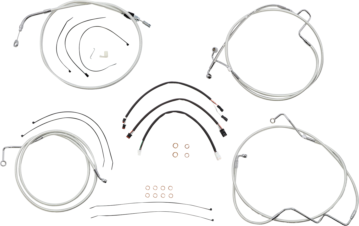 MAGNUM SHIELDING Sterling Chromite II® Designer Handlebar Installation Kit - 12"-14" - '21-'23 FLH 3871191