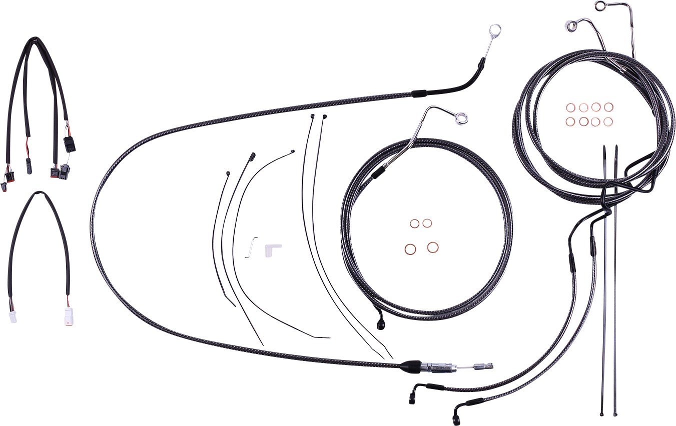 MAGNUM SHIELDING KARBONFIBR Designer Handlebar Installation Kit - 12"-14" - '21-'23 FLH 7871191
