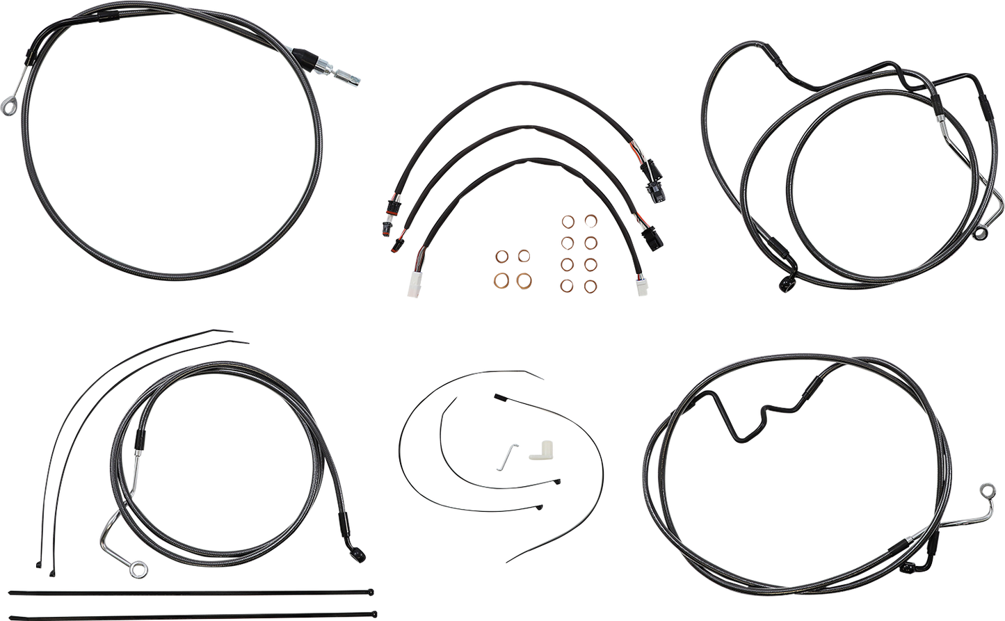 MAGNUM SHIELDING Black Pearl™ Designer Handlebar Installation Kit - 12"-14" - '21-'23 FLH 4871191