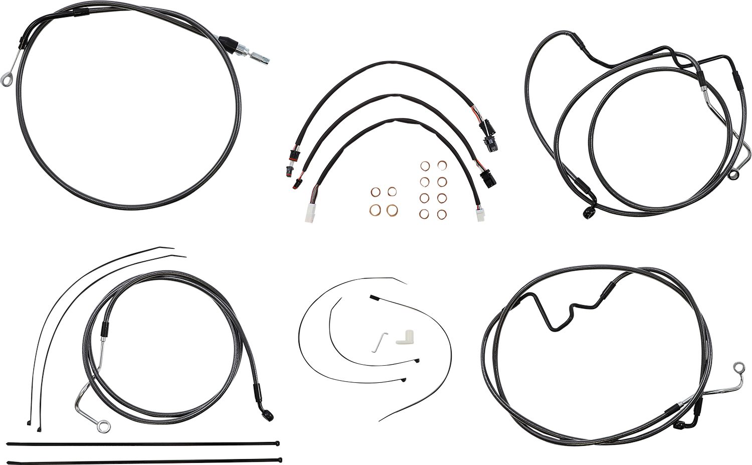 MAGNUM SHIELDING Black Pearl™ Designer Handlebar Installation Kit - 12"-14" - '21-'23 FLH 4871191