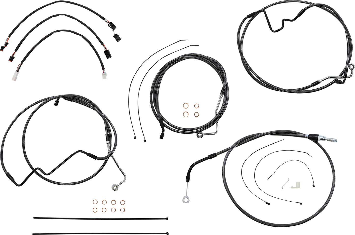 MAGNUM SHIELDING Black Pearl™ Designer Handlebar Installation Kit - 15"-17" - '21-'23 FLH 4871192