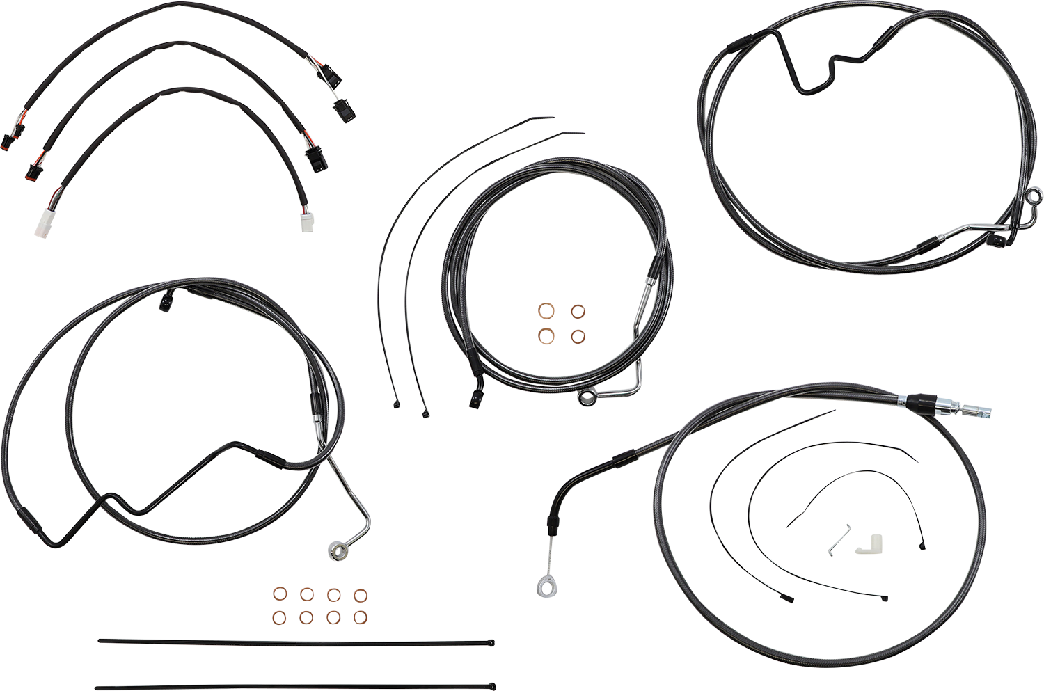 MAGNUM SHIELDING Black Pearl™ Designer Handlebar Installation Kit - 15"-17" - '21-'23 FLH 4871192
