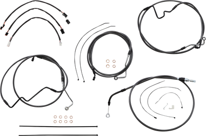 MAGNUM SHIELDING Black Pearl™ Designer Handlebar Installation Kit - 15"-17" - '21-'23 FLH 4871192