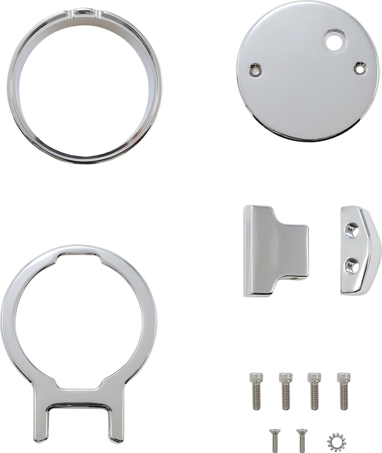 LA CHOPPERS Gauge Mount - Single - Chrome - Dyna/Sportster LA-7397-01C