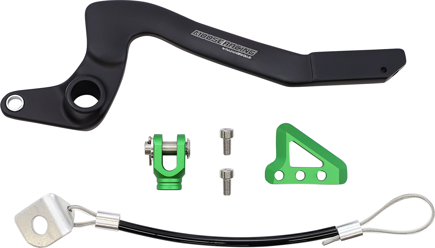 MOOSE OFFROAD Brake Pedal - Green - Kawasaki 82-0344-21-33