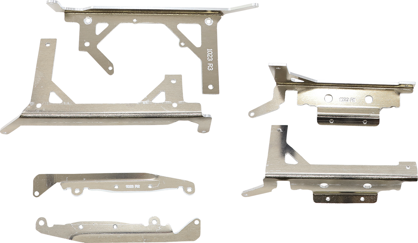 MOOSE OFFROAD Radiator Braces - Silver - Gas Gas/Husqvarna/KTM 11-1023