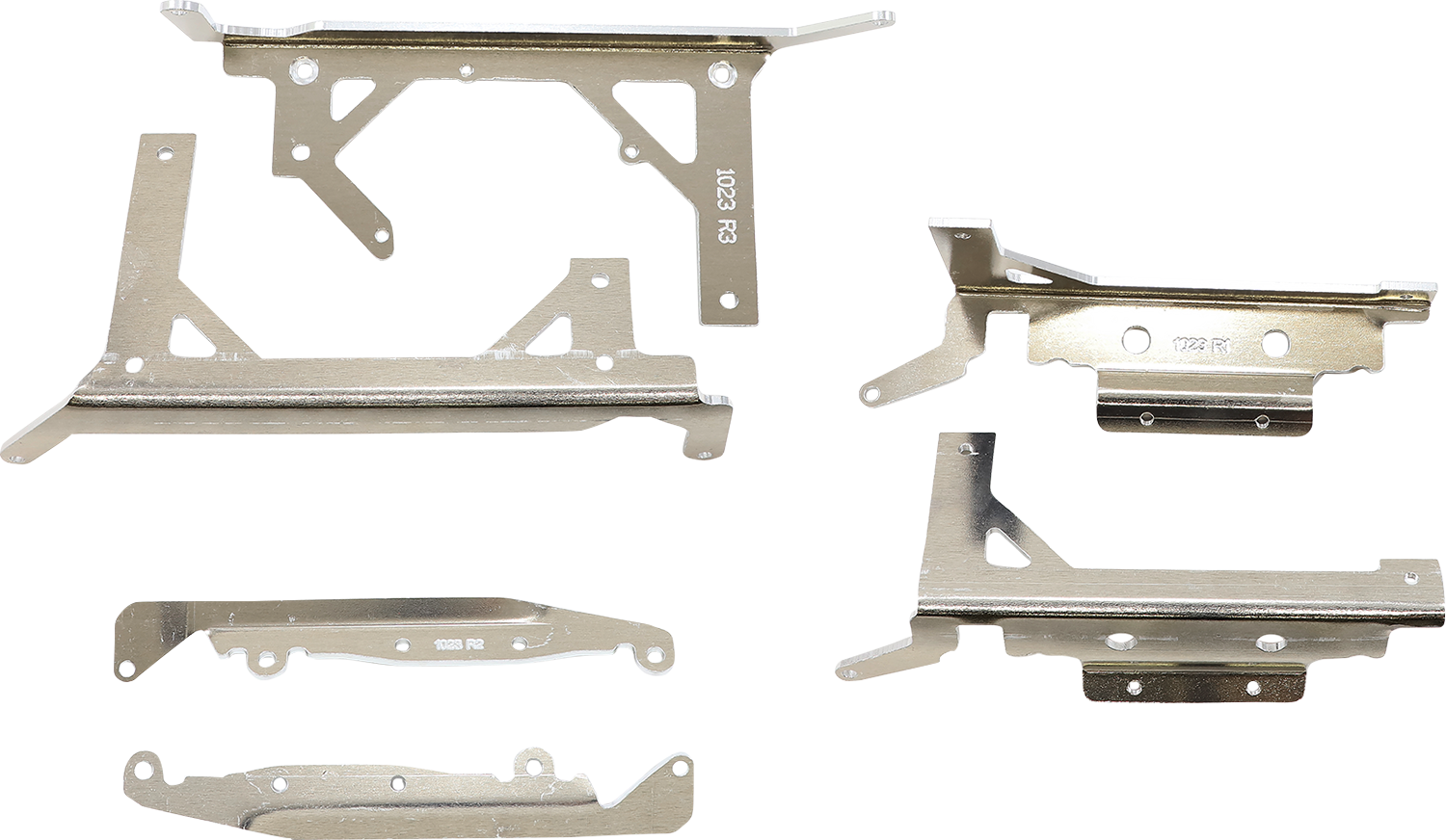 MOOSE OFFROAD Radiator Braces - Silver - Gas Gas/Husqvarna/KTM 11-1023