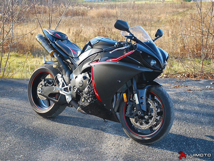 LUIMOTO Raven Edition Rider Seat Cover for the YAMAHA R1 (09-14)