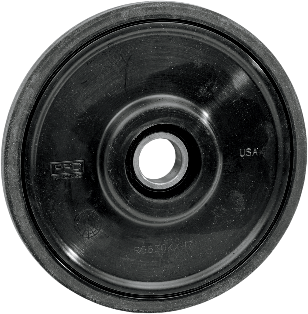PARTS UNLIMITED Idler Wheel with 6004-2RS Bearing - Black - 5.63" OD x 20 mm ID R5630K-2 001A