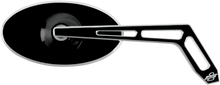PRO-ONE PERF.MFG. Mirror - Weekend Warrior - Side View - Cut-Out - Oval - Black - Right 102320B