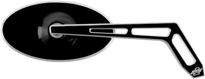 PRO-ONE PERF.MFG. Mirror - Weekend Warrior - Side View - Cut-Out - Oval - Black - Right 102320B
