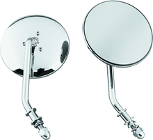 Bikers Choice 65-Up Chrome 4 Inch Round Short Stem Mirror Left Custom