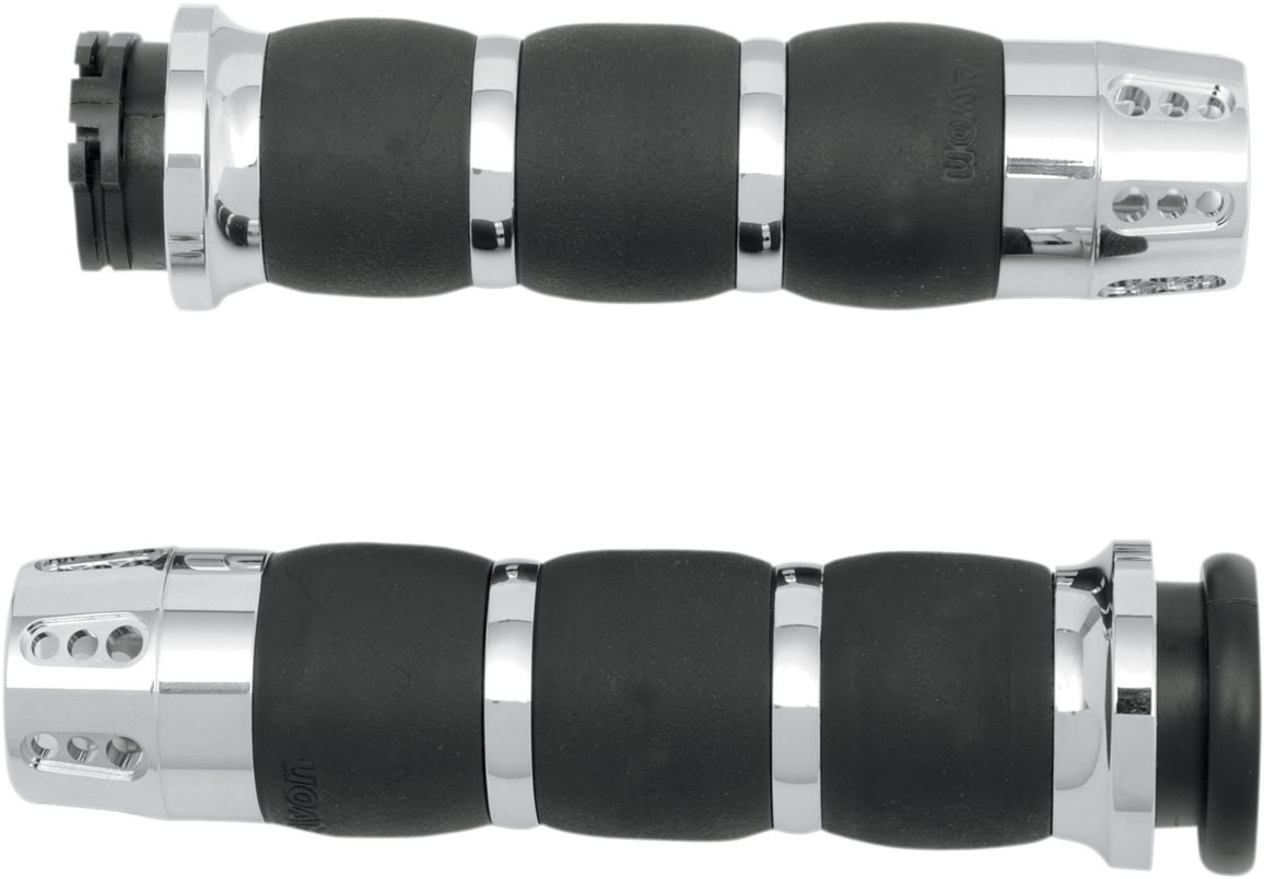 AVON GRIPS Gatlin Velvet Air Grips - Chrome AIR-93-GAT