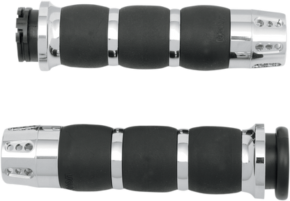 AVON GRIPS Gatlin Velvet Air Grips - Chrome AIR-93-GAT