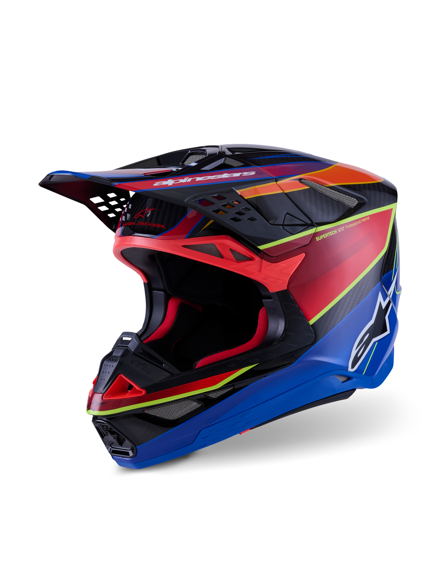 Supertech S M10 Era Helmet Blu/Rd/Ylw Fluo Glossy Xl