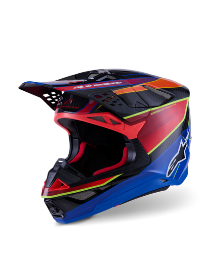 Supertech S M10 Era Helmet Blu/Rd/Ylw Fluo Glossy 2x