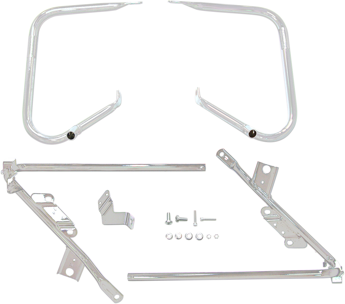 DRAG SPECIALTIES Saddlebag Support Brackets - Chrome - FL' 09-'13 21058