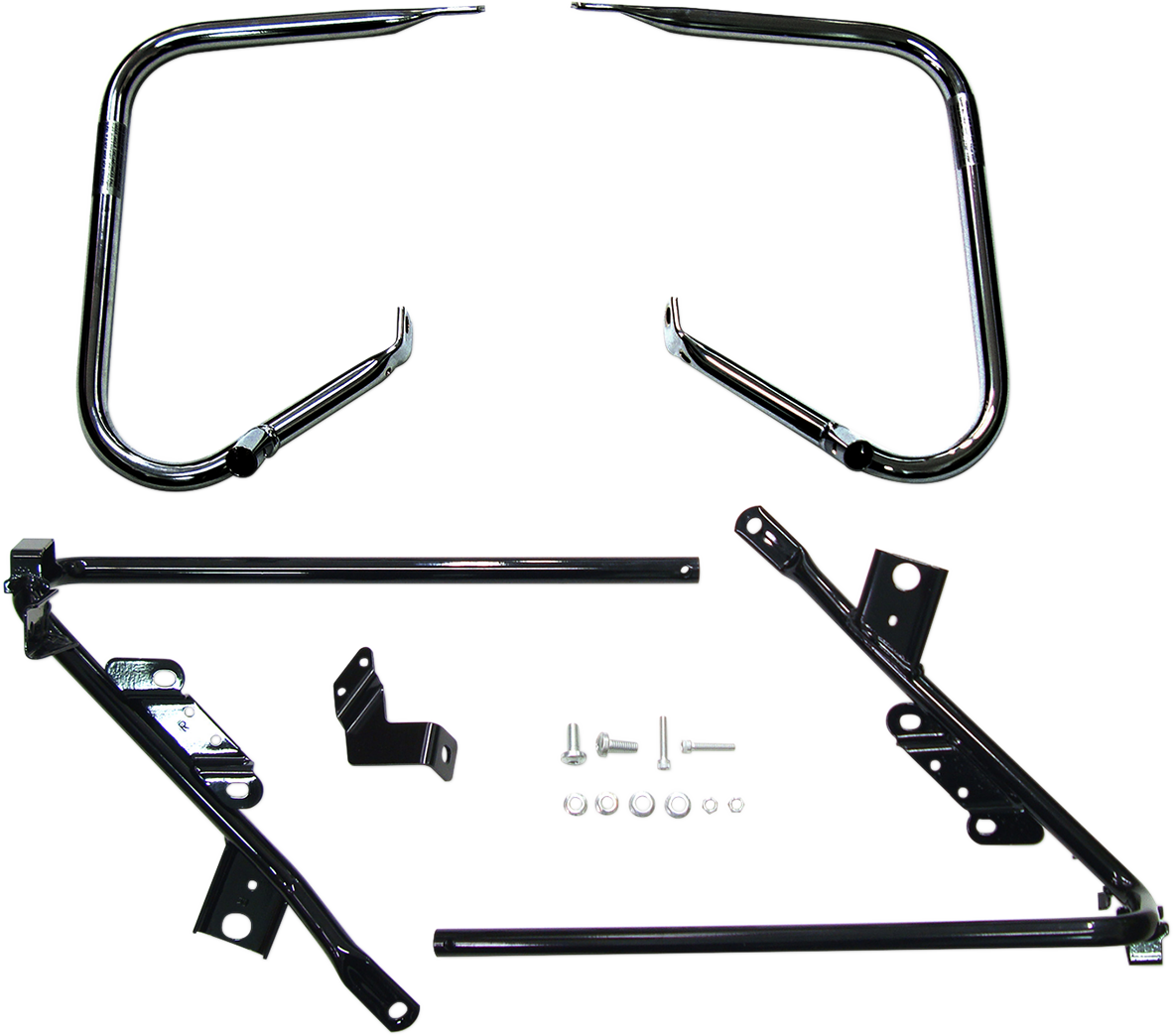 DRAG SPECIALTIES Saddlebag Support Brackets - Black - FL '09-'13 21058B
