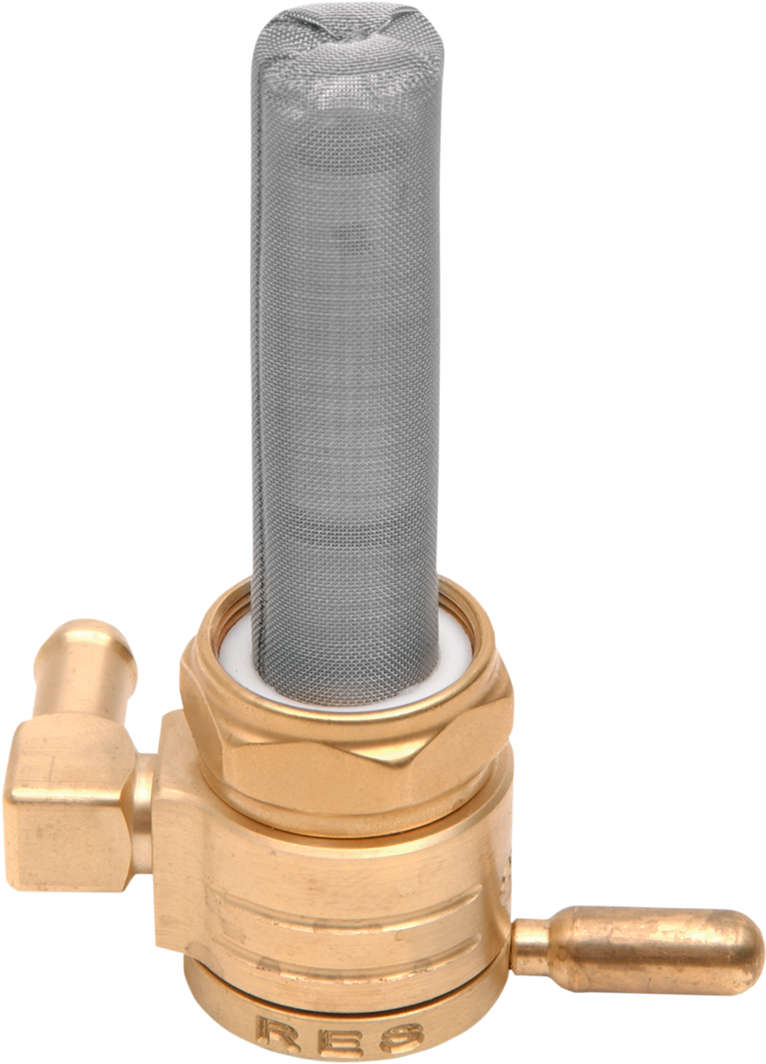 GOLAN PRODUCTS "Click-Slick" Fuel Petcock - Backward - Raw Brass - 22mm 76-312B-BS