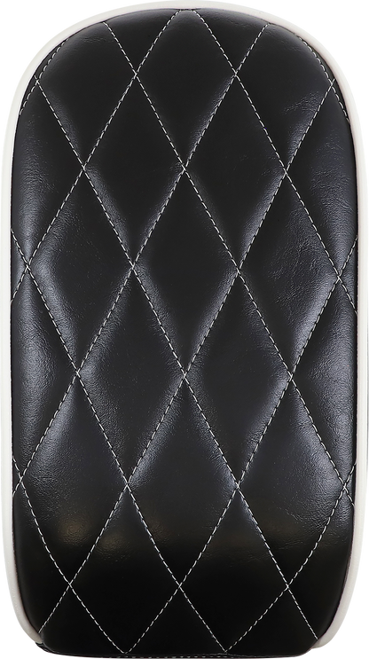 LE PERA Bare Bones Pillion Pad - White Diamond - Black - FL/FX '18-'24 LY-007PDMWTP