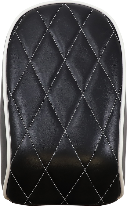 LE PERA Bare Bones Pillion Pad - White Diamond - Black - FL/FX '18-'23 LYR-007PDMWTP