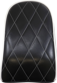 LE PERA Bare Bones Pillion Pad - Diamond - Black w/ White Stitch - FL/FX '18-'22 LYB-007PDMWTP