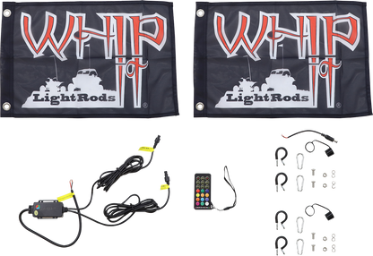 WHIPITLIGHTRODS 3' Light Rod Whip - Pair - White SB-RGBR-232