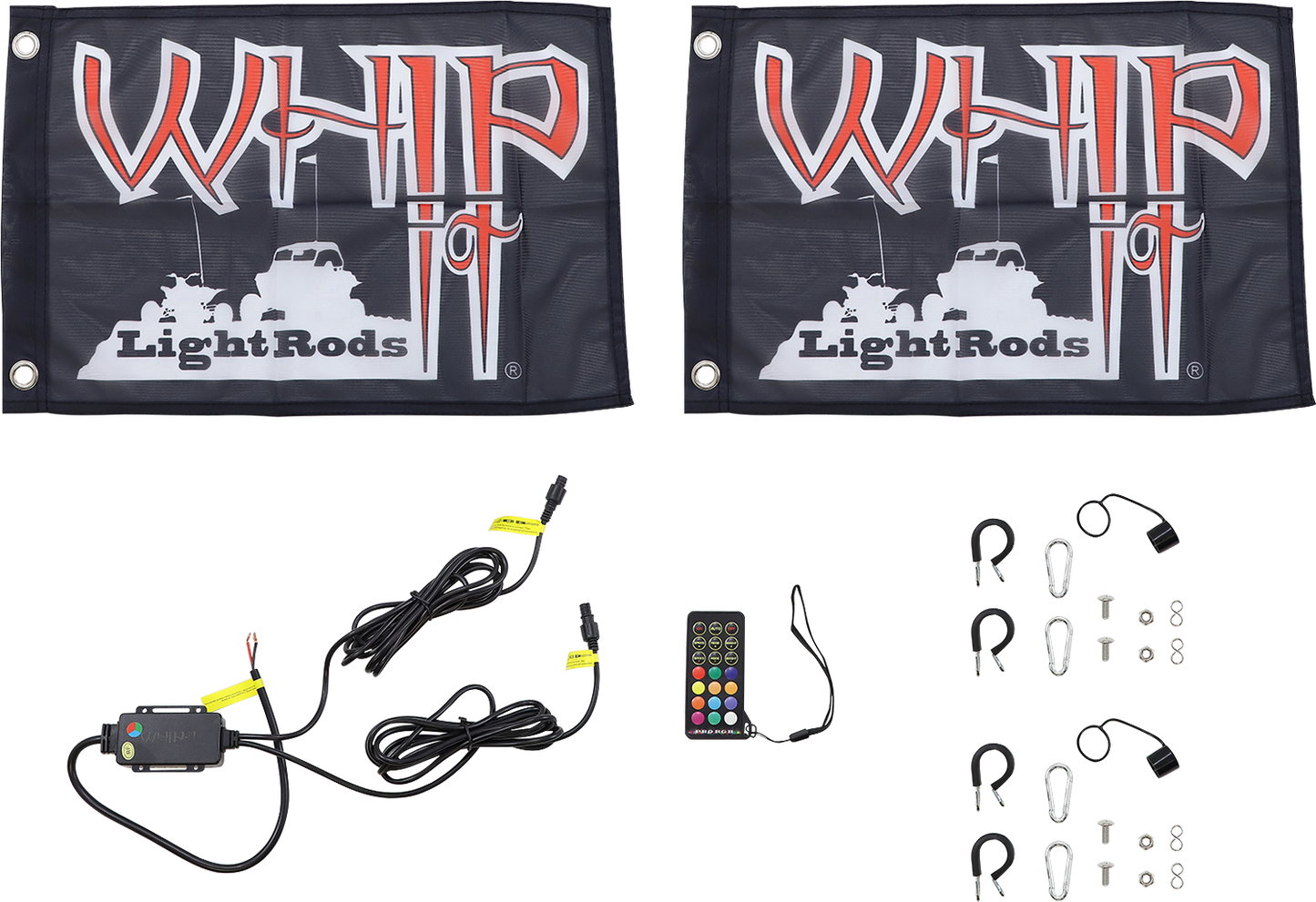 WHIPITLIGHTRODS 5' Light Rod Whip - Pair - Black SB-RGBR-152