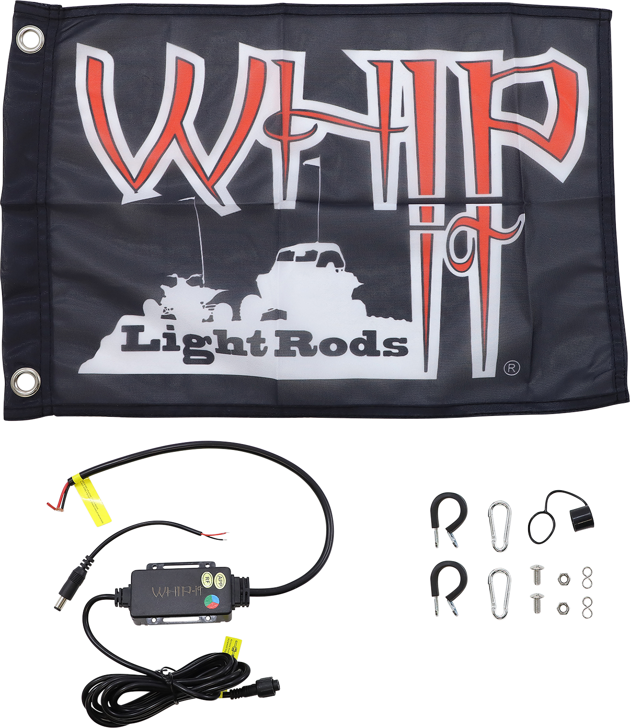 WHIPITLIGHTRODS 3' Light Rod Whip - Bluetooth - White SB-RGBBT-231